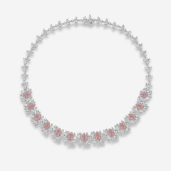 25ct Pink & White Diamond Necklace