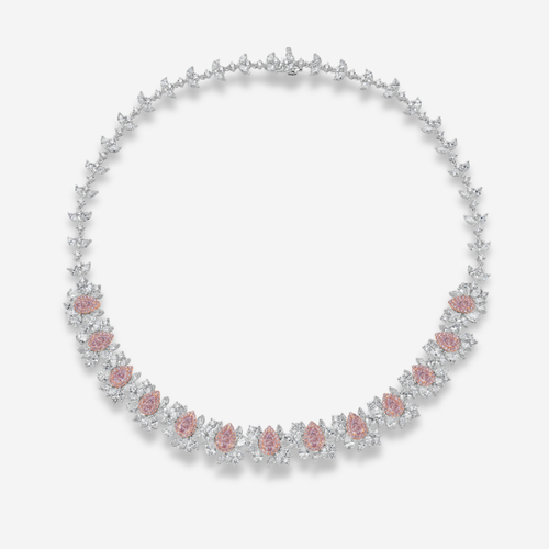 25ct Pink & White Diamond Necklace
