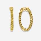 5 Carat Fancy Intense Yellow Diamond Hoops