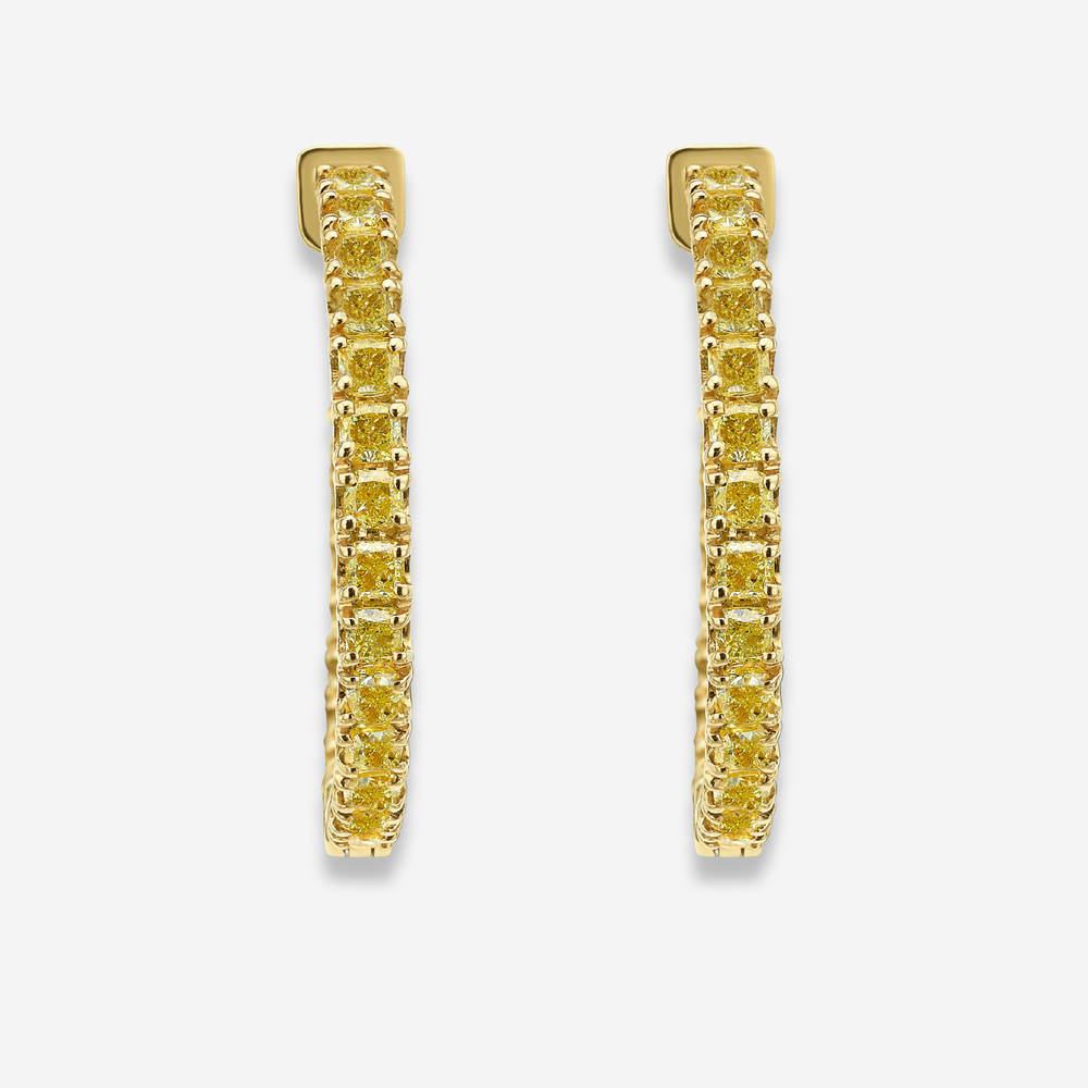 Natural 5ct Fancy Intense Yellow diamond fine jewelry — Rare Colors by Namdar NYC