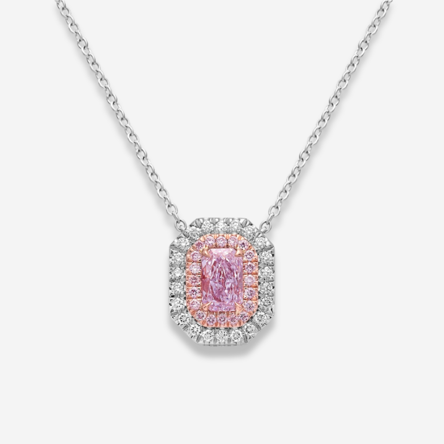 Pink diamond pendant necklace by Rare Colors by Namdar, New York City