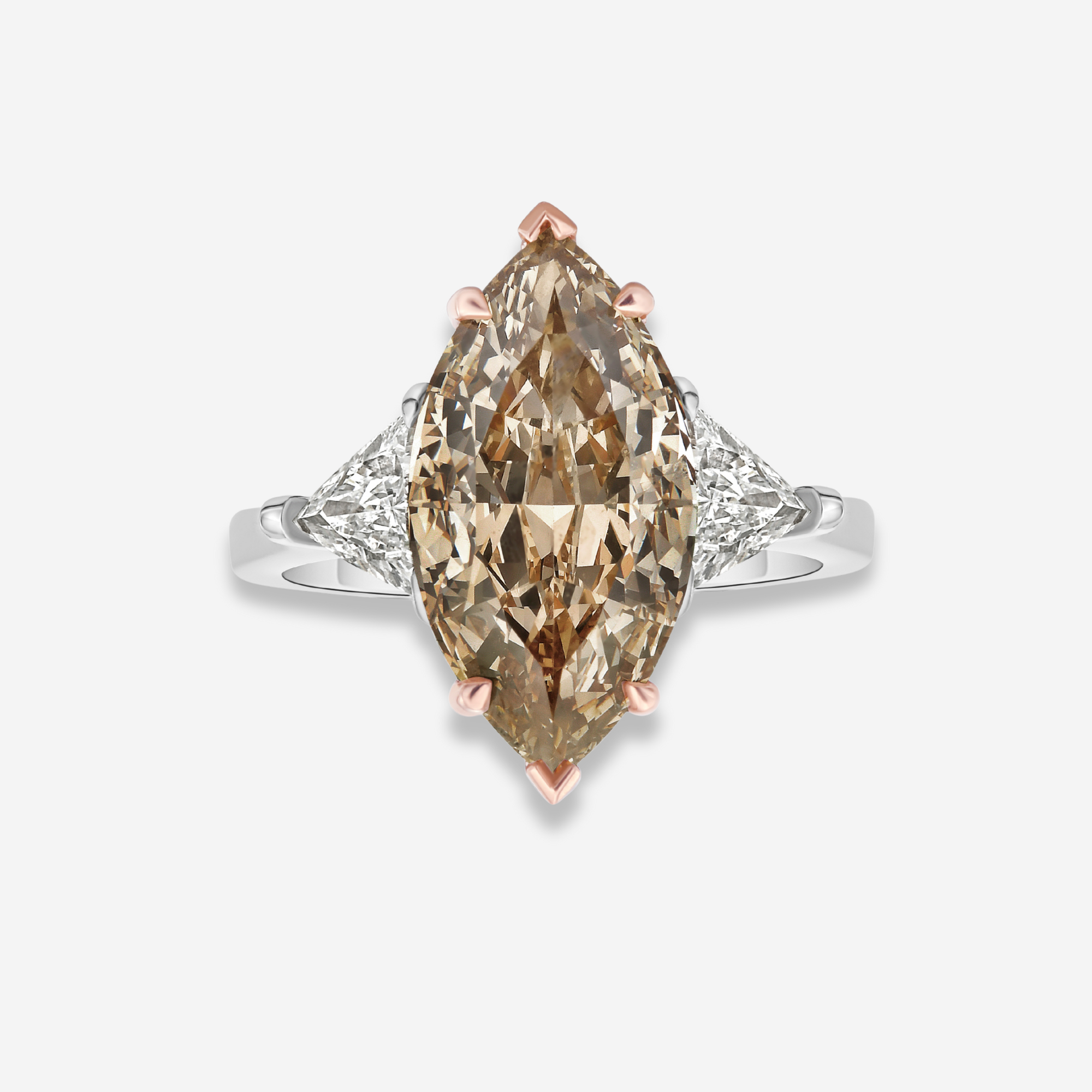 5ct Champagne Marquise Diamond Engagement Ring
