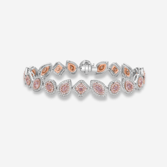 5ct Pink Diamond Mixed Halo Bracelet