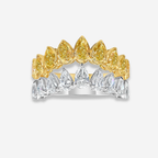 Yellow and White Diamond Statement Ring