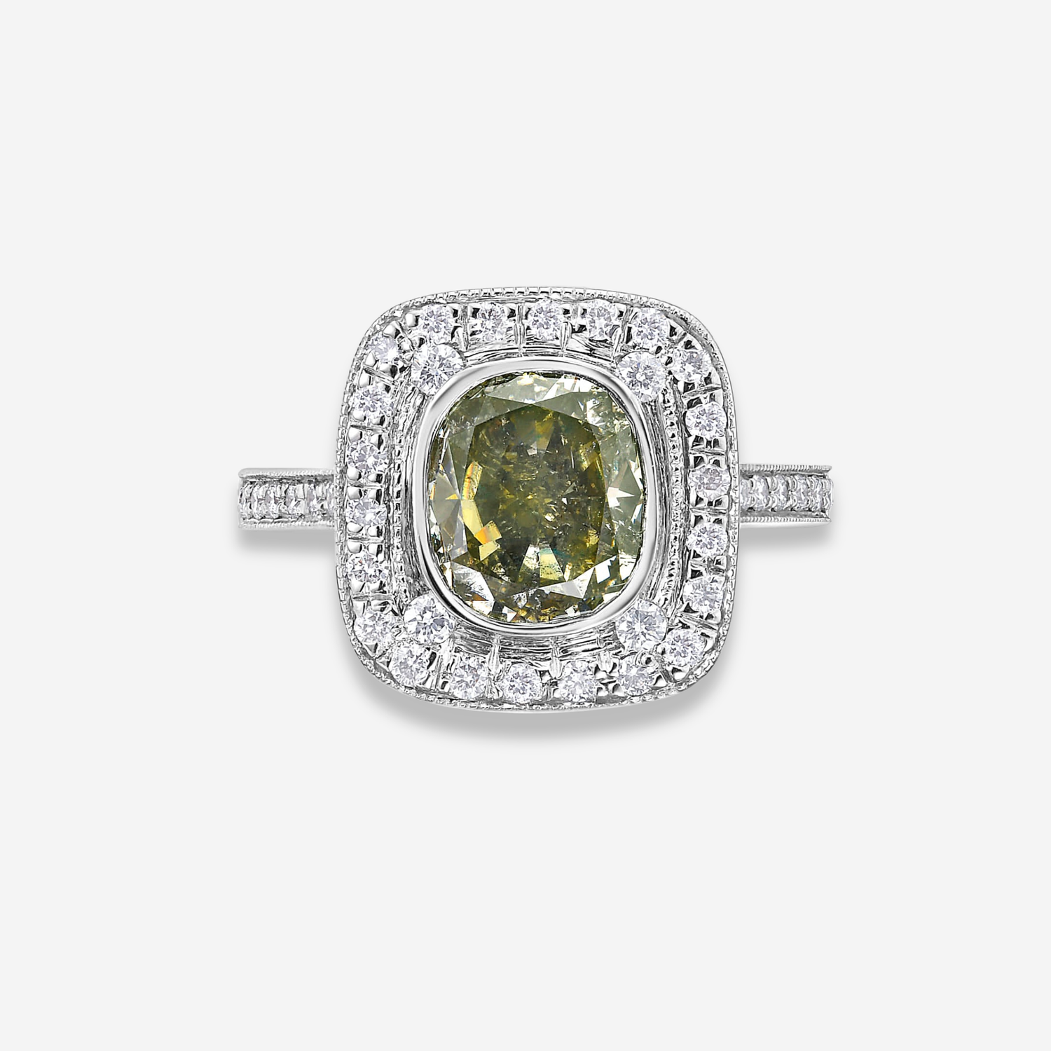 2ct Green ring — color diamond specialists Rare Colors by Namdar