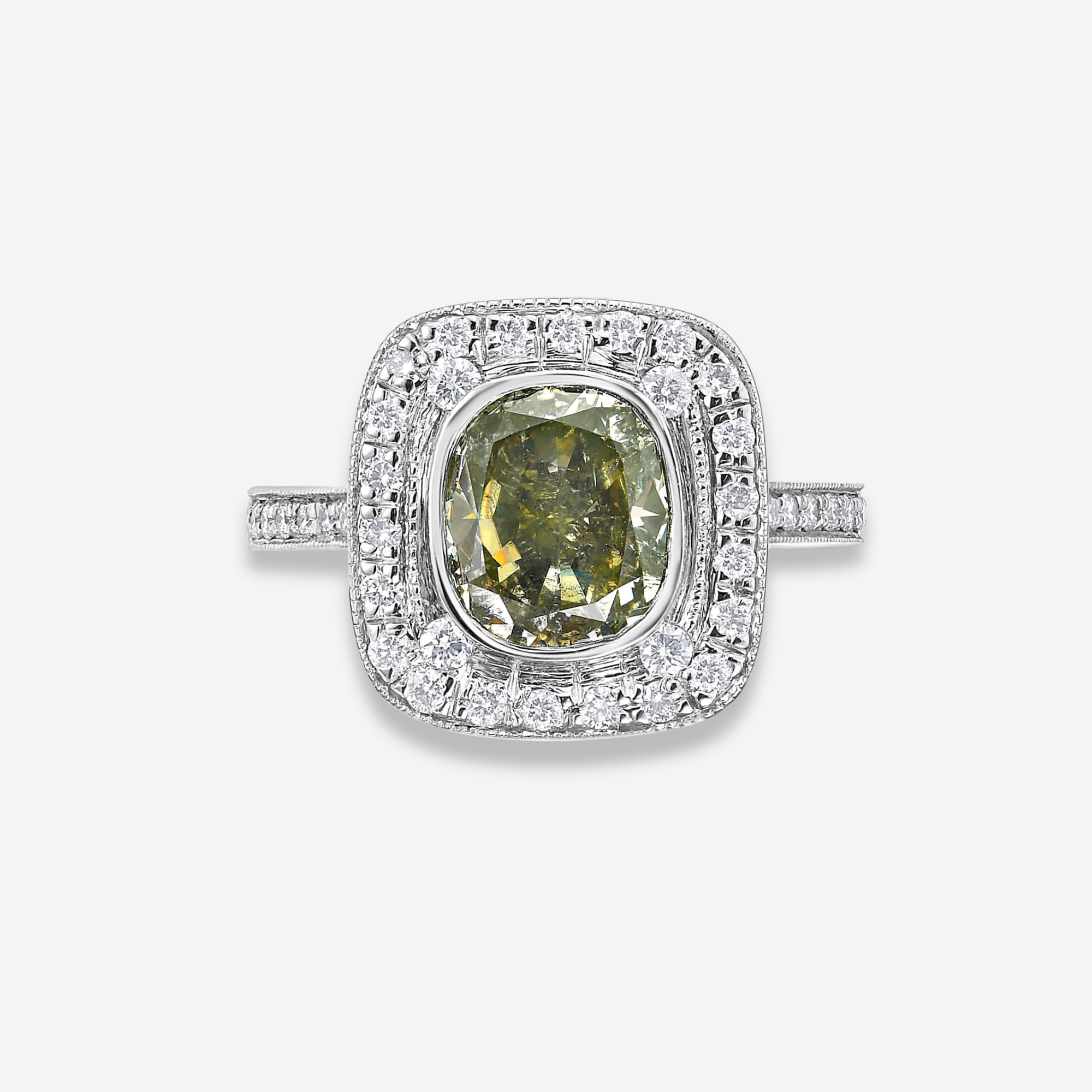 2ct Green ring — color diamond specialists Rare Colors by Namdar