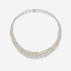 23ct Yellow and White Diamond Necklace