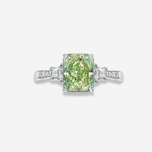 1ct Green Diamond Ring