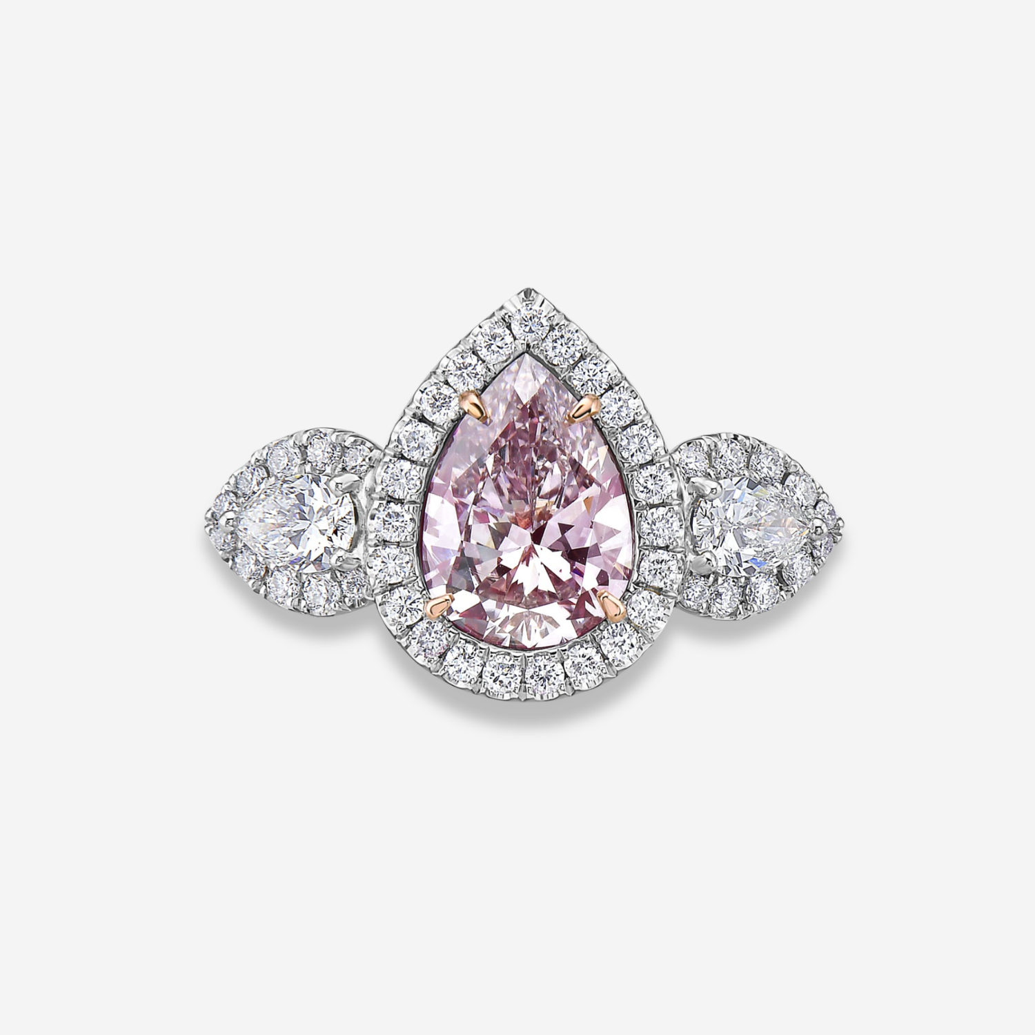 1.57ct Light Pink Pear diamond ring by Rare Colors by Namdar, New York City