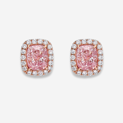 1.40ct Faint Pink Diamond Studs
