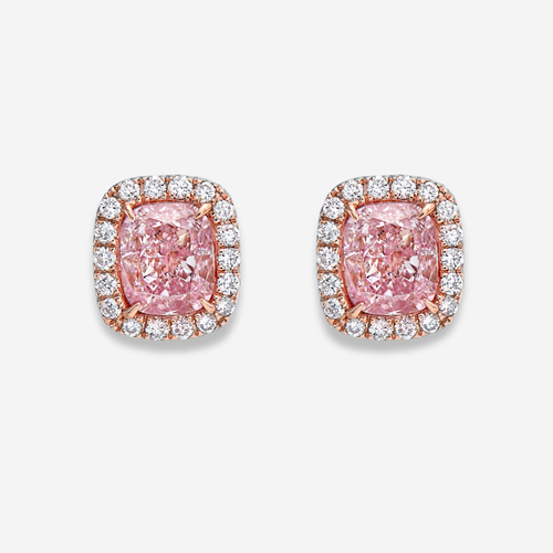 1.40ct Faint Pink Diamond Studs