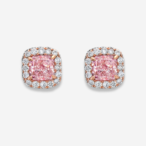 Light Pink Diamond Studs