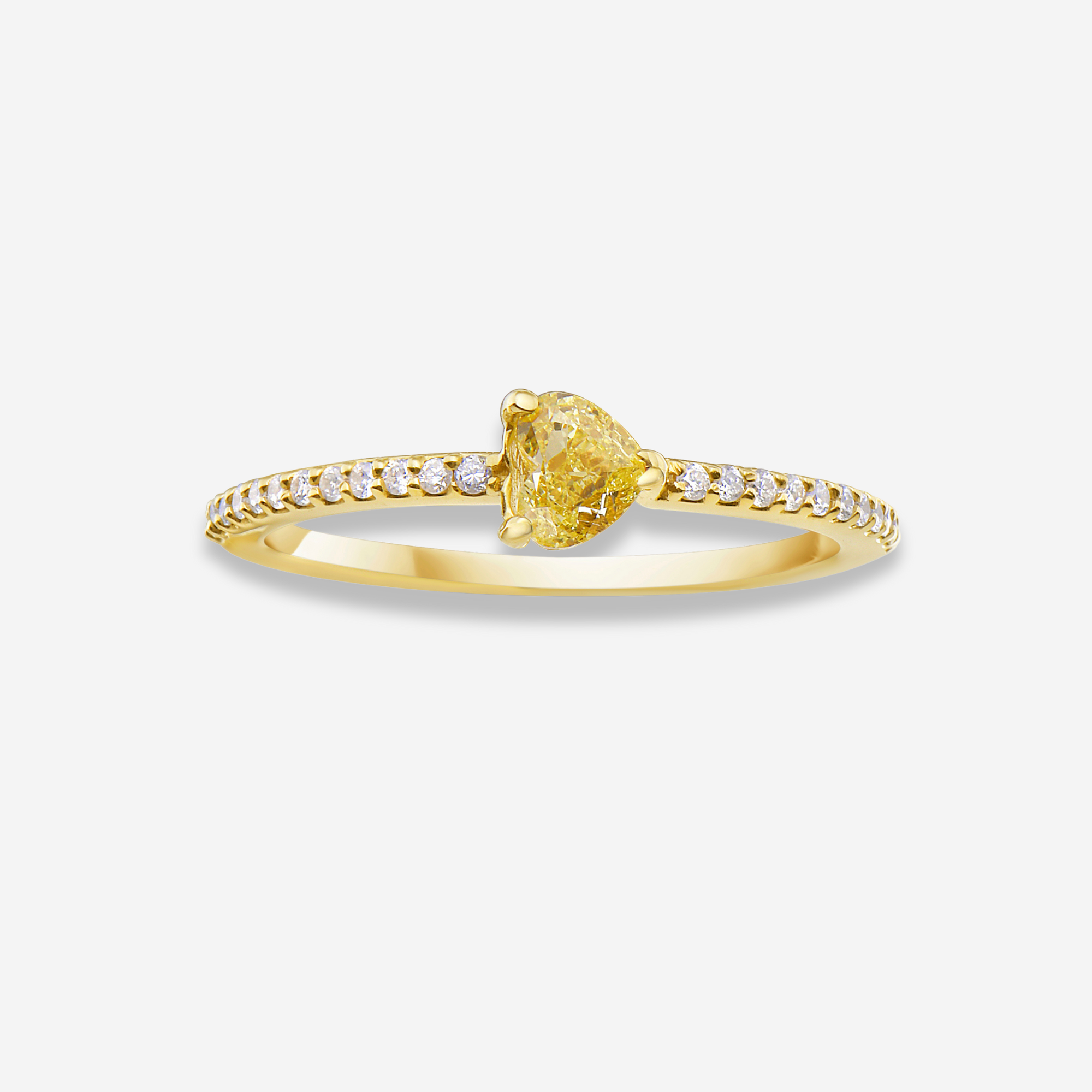 Rare Colors by Namdar Yellow Heart diamond ring, New York City