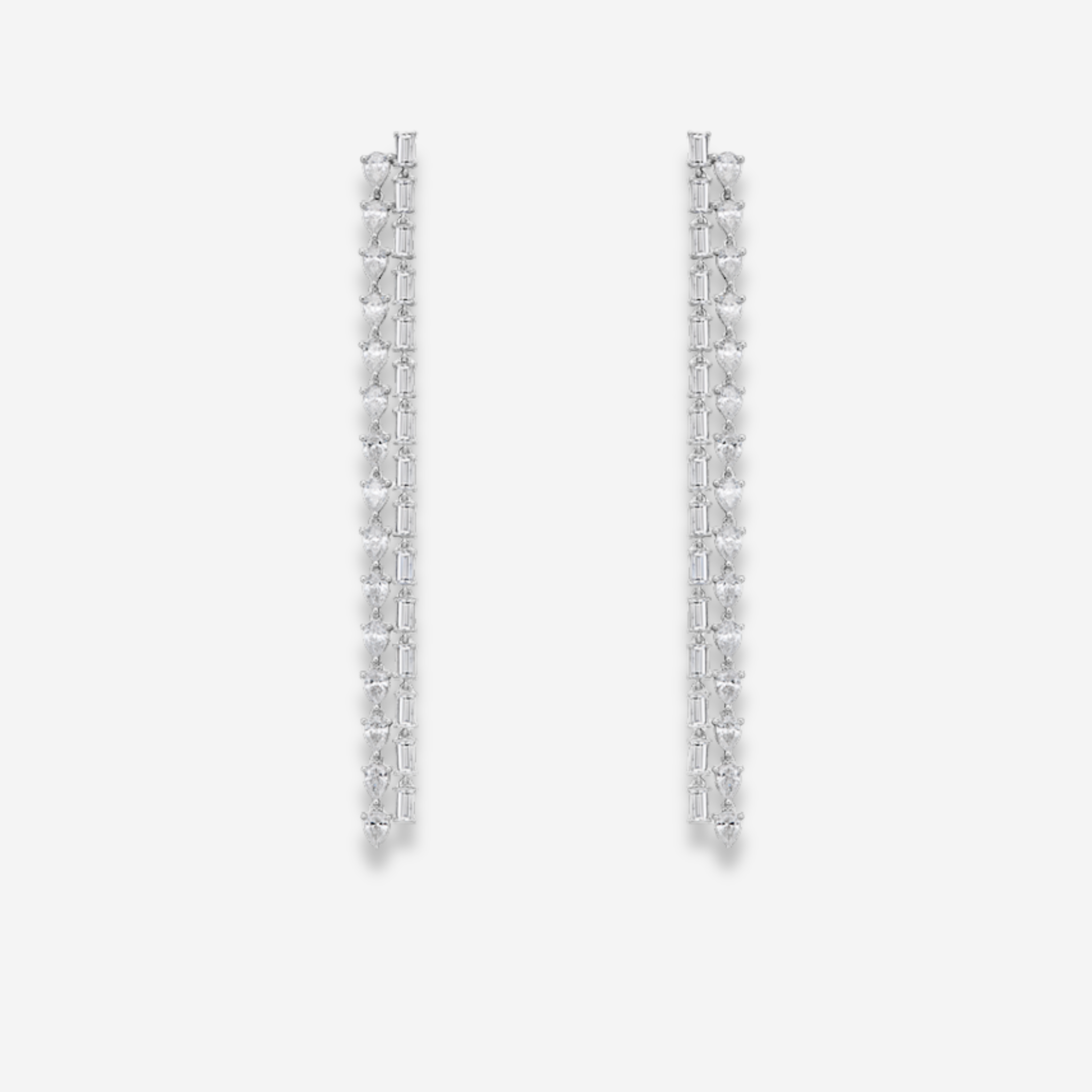 8.30ct White Diamond Drop Earrings