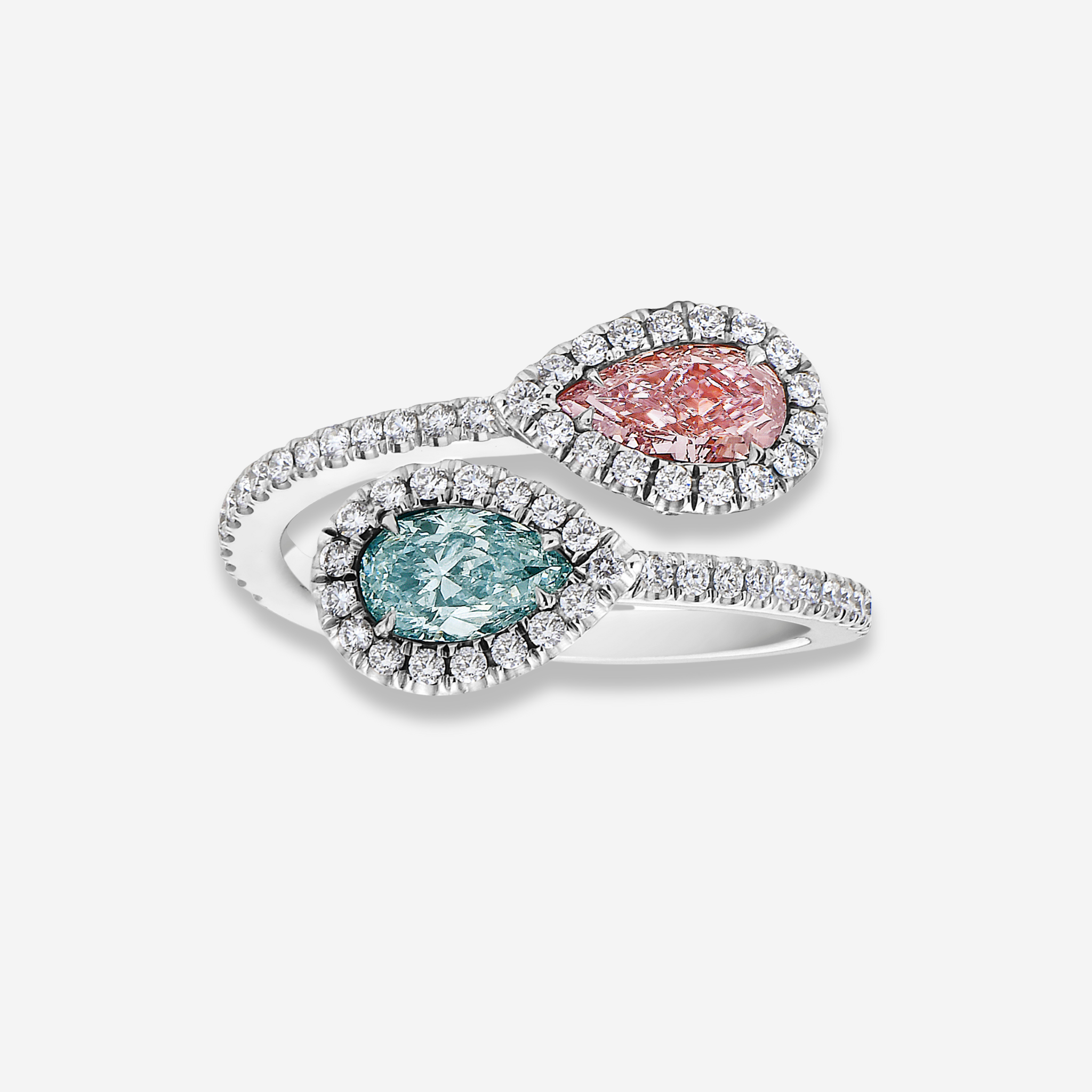 1.5ct GIA Pink & Blue Diamond Ring