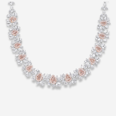 24ct Pink and White Diamond Necklace