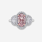 2.06ct Pink Oval Diamond Engagement Ring