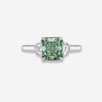 1.62ct Fancy Intense Yellow Green Diamond Ring