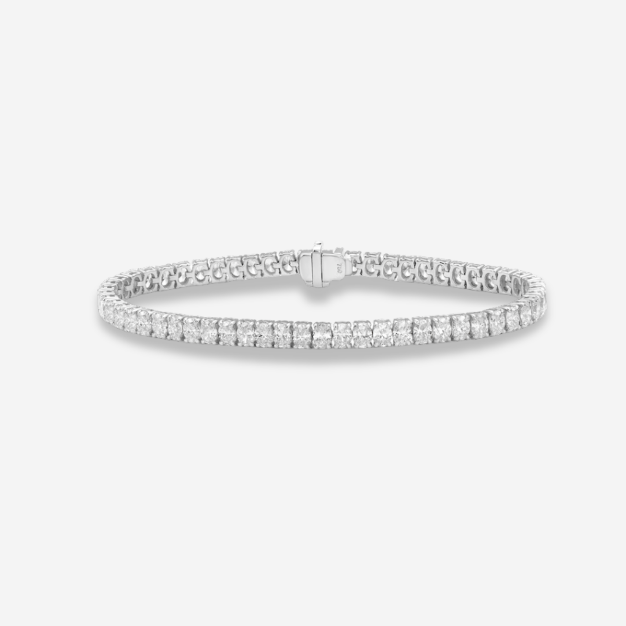 8ct Oval White Diamond Tennis Bracelet