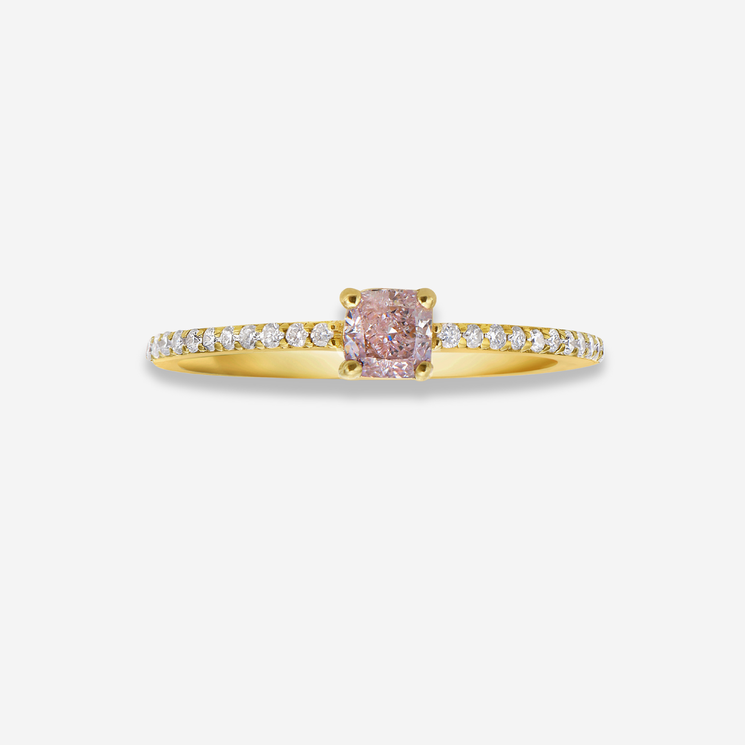 Fancy Light Pink Cushion diamond ring by Rare Colors by Namdar, New York City