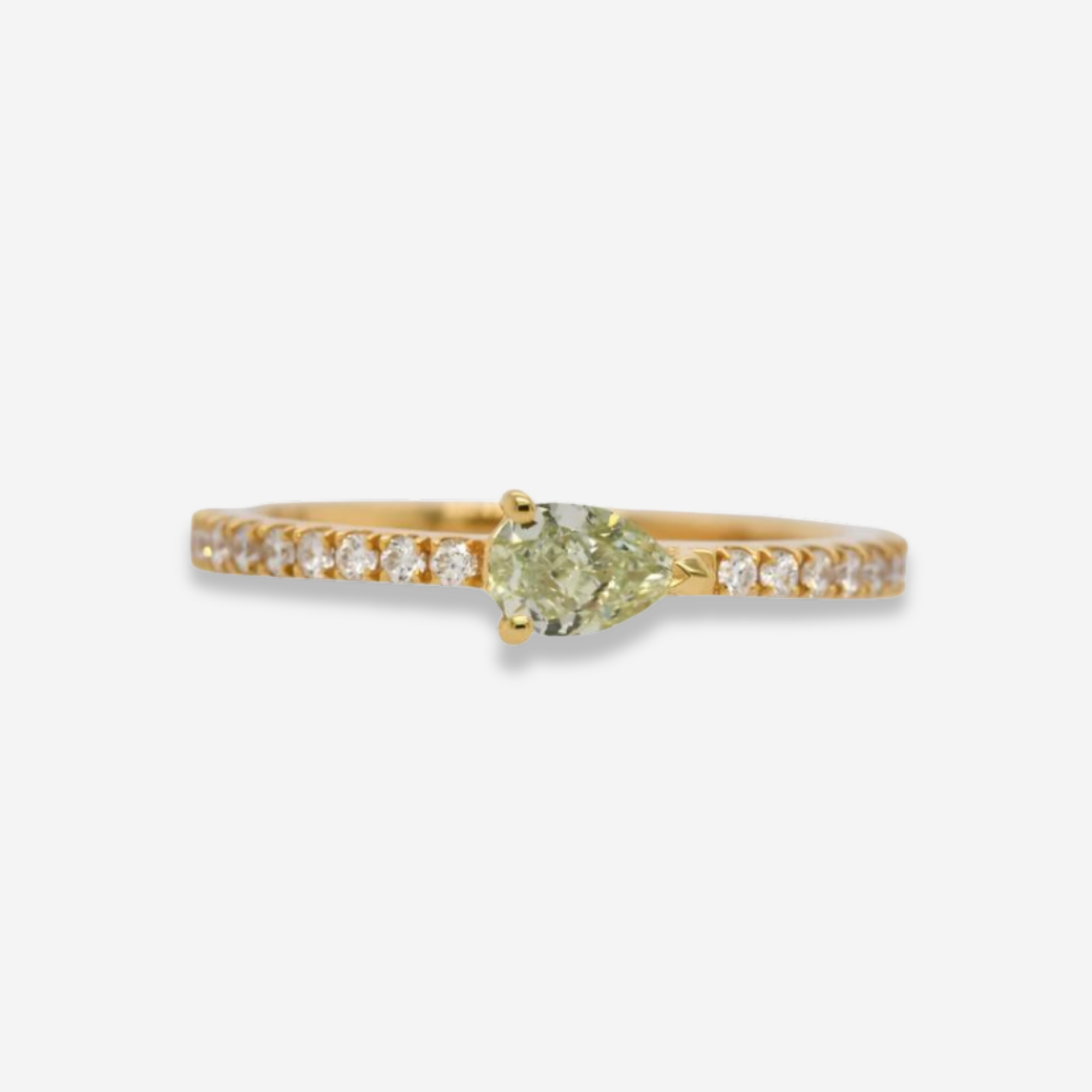 Fancy Green Pear diamond ring by Rare Colors by Namdar, New York City