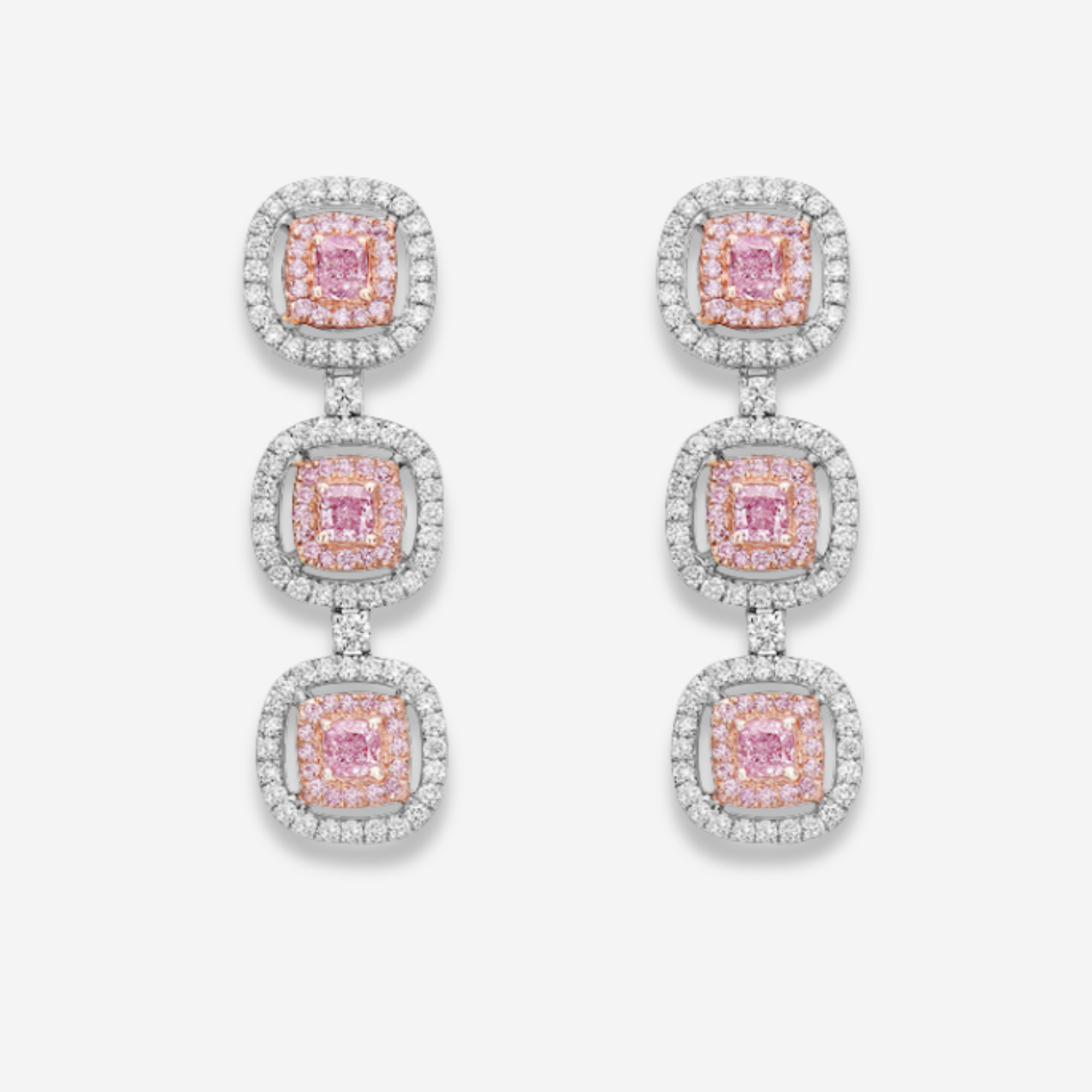 2.5ct Pink Diamond Drop Earrings