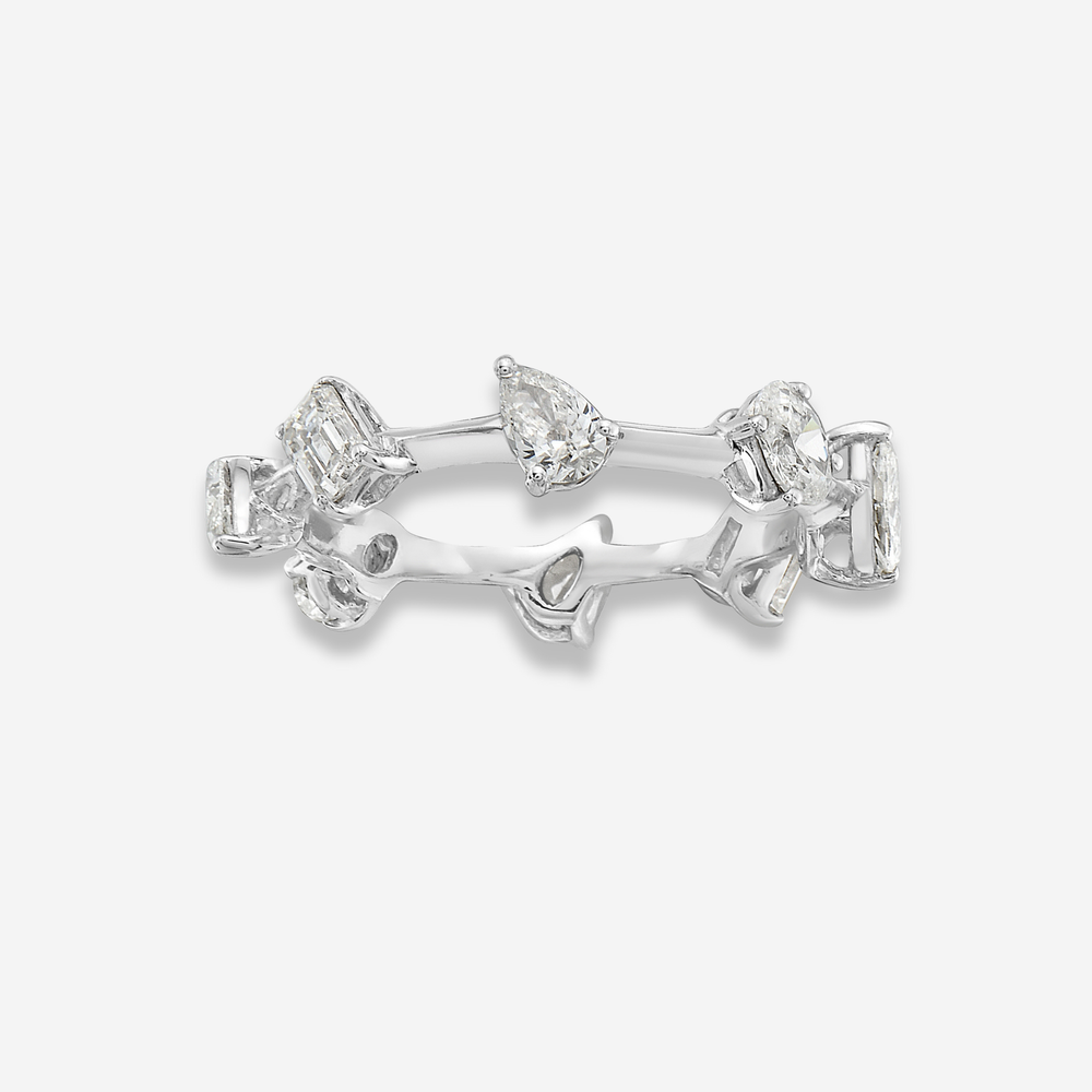 White Mixed Diamond Eternity Ring