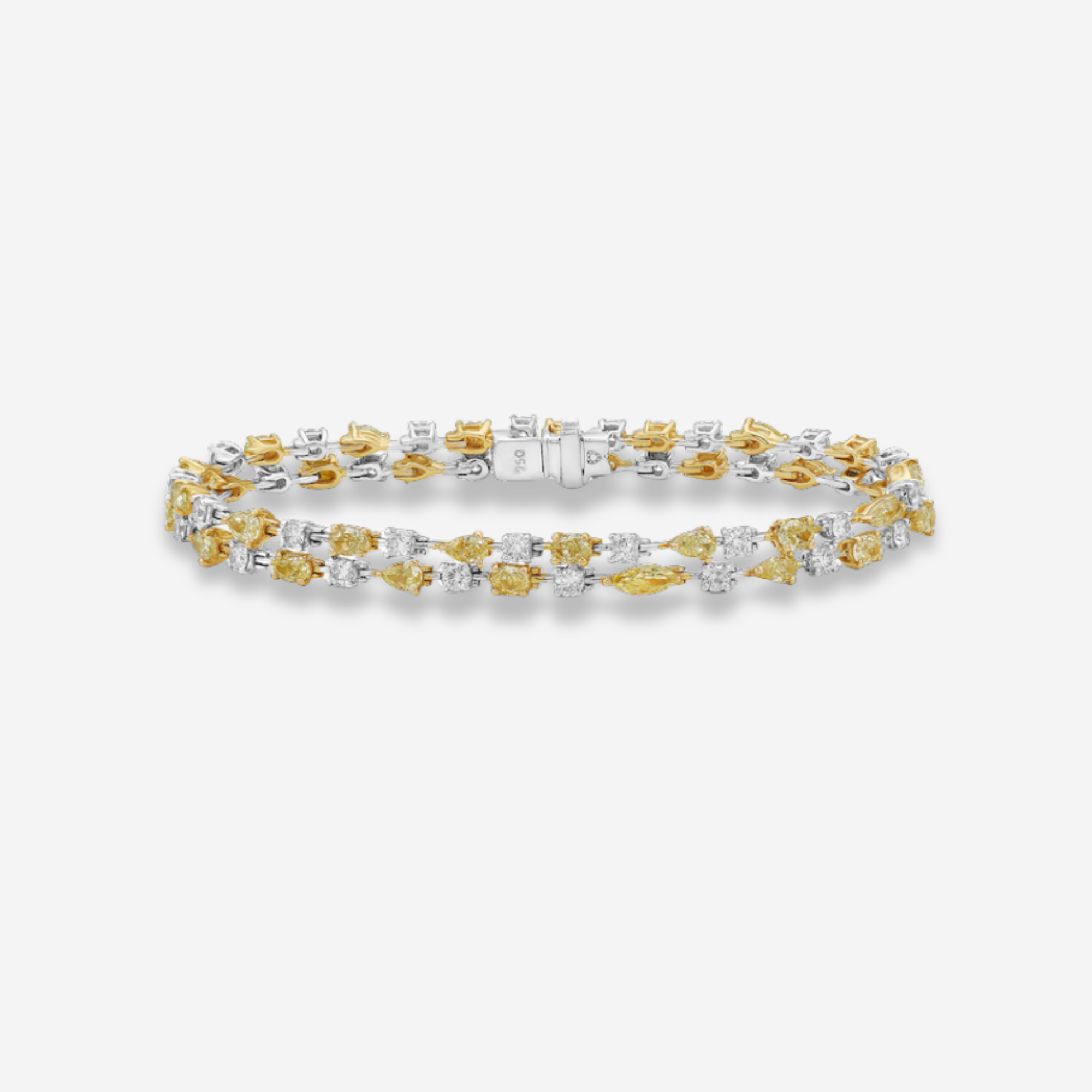 Natural 7.89ct Fancy Intense Yellow diamond bracelet — Rare Colors by Namdar NYC