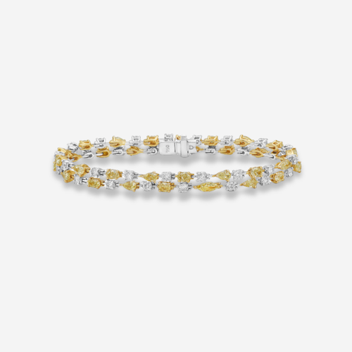 7.89ct Fancy Intense Yellow Diamond Bracelet