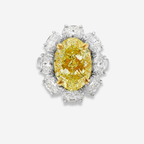 7.10ct Fancy Light Yellow Diamond Ring