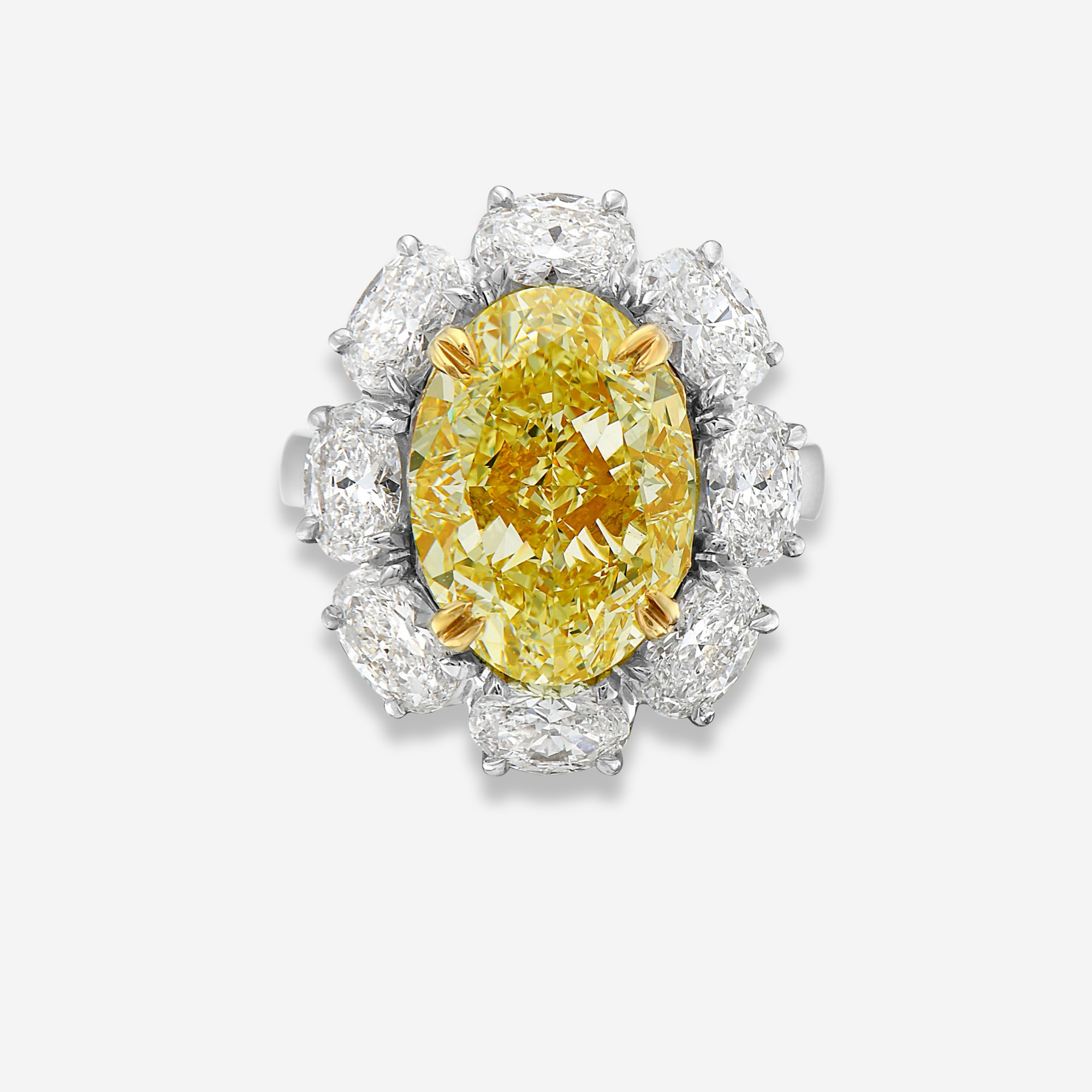 Natural 7.10ct Fancy Light Yellow diamond ring — Rare Colors by Namdar NYC