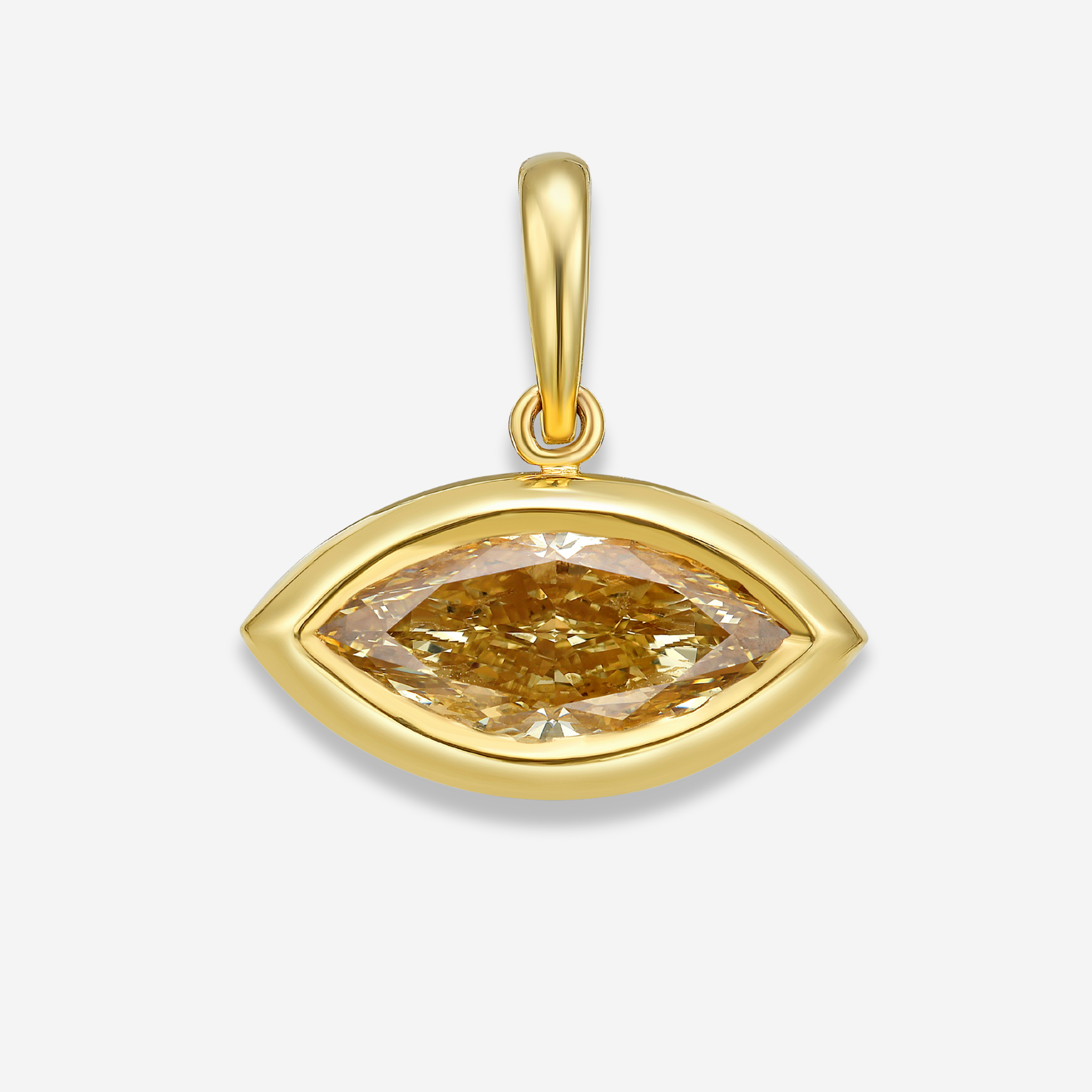 2.5ct Champagne Marquise Diamond Charm