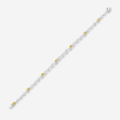Mixed Yellow and White Diamond Bracelet