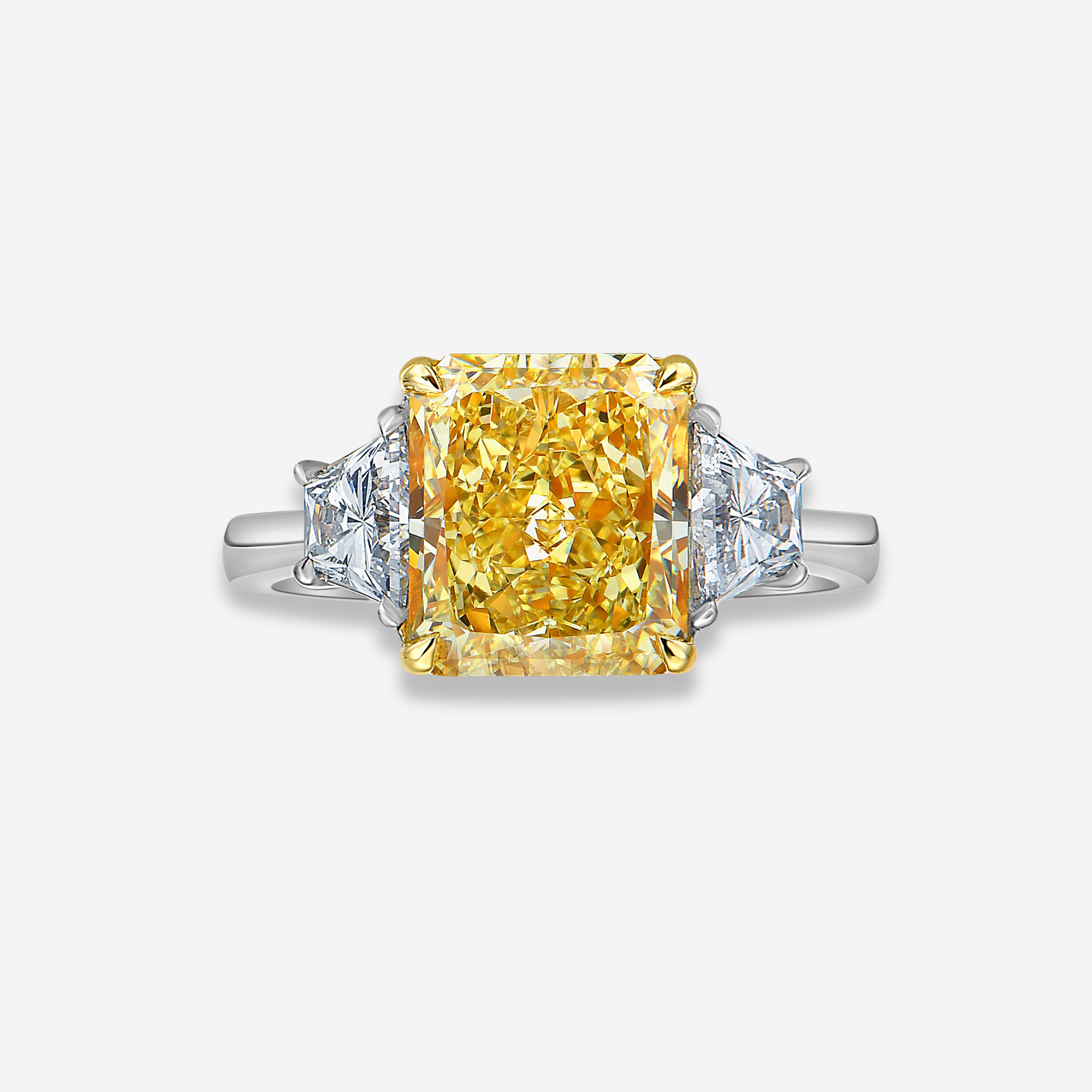 Rare Colors by Namdar 4.31ct Fancy Yellow Radiant diamond engagement ring, New York City