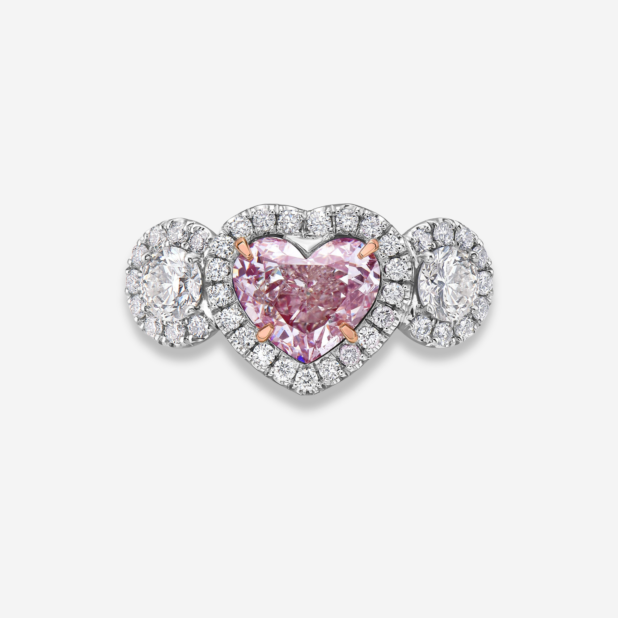1.37ct Light Pink Heart diamond ring by Rare Colors by Namdar, New York City