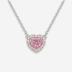 0.70ct Faint Pink Heart Diamond Pendant