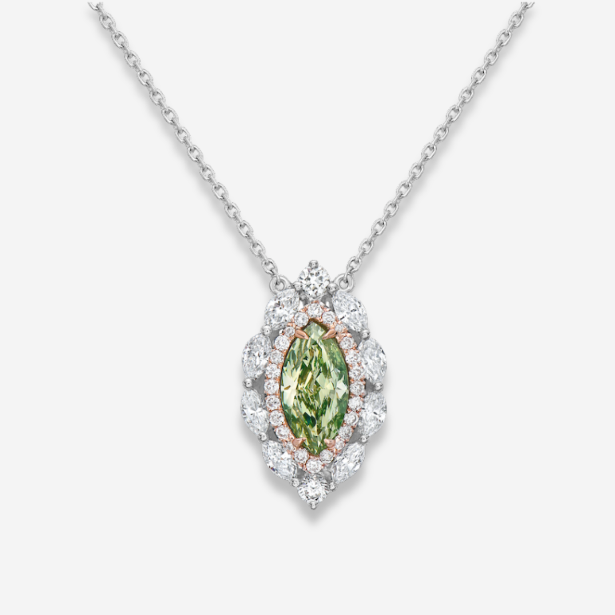 Rare Colors by Namdar 1ct Green Marquise diamond pendant, New York City