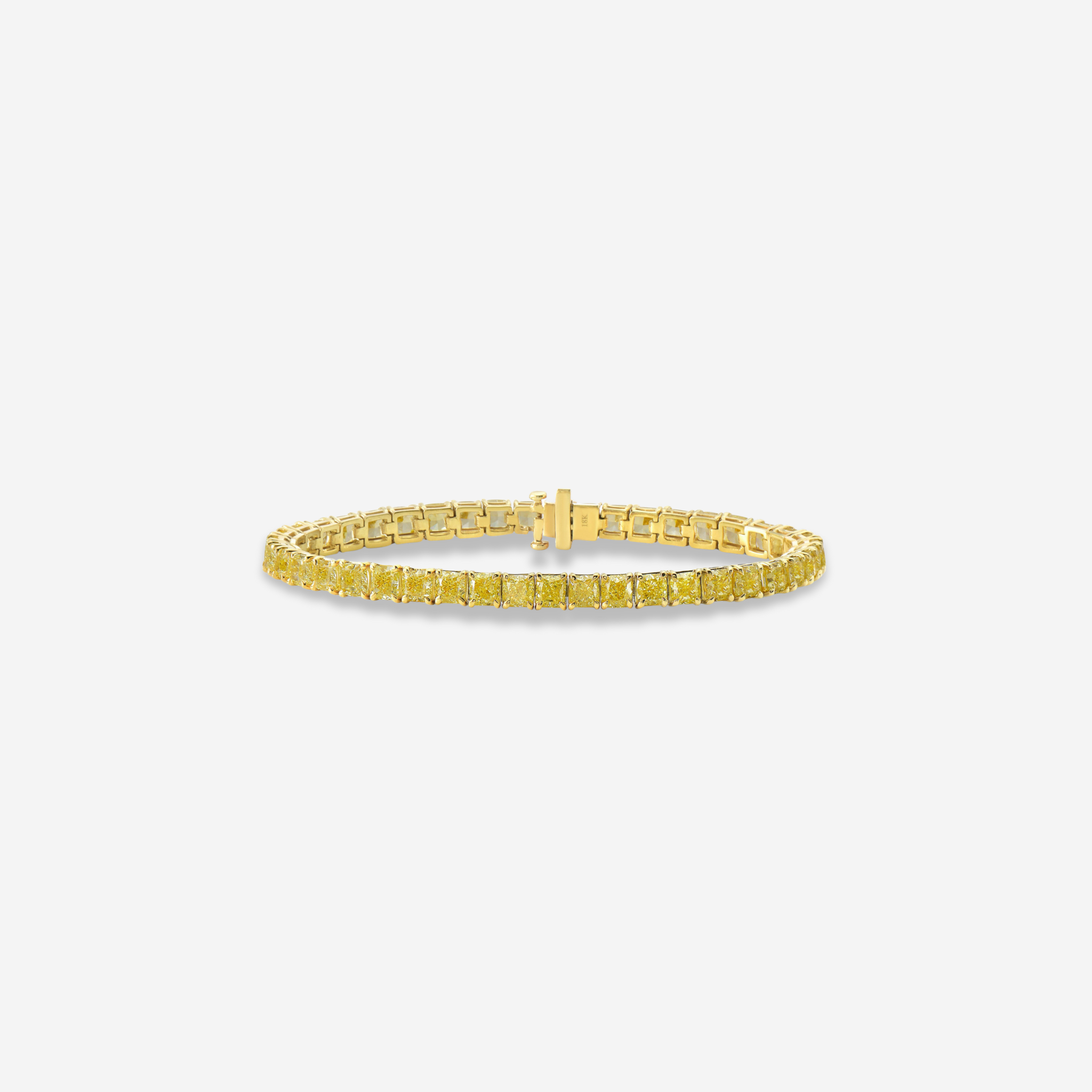37.34ct Cushion Yellow Diamond Tennis Bracelet