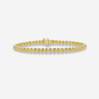 2.5ct Bezel Set Yellow Round Diamond Bracelet