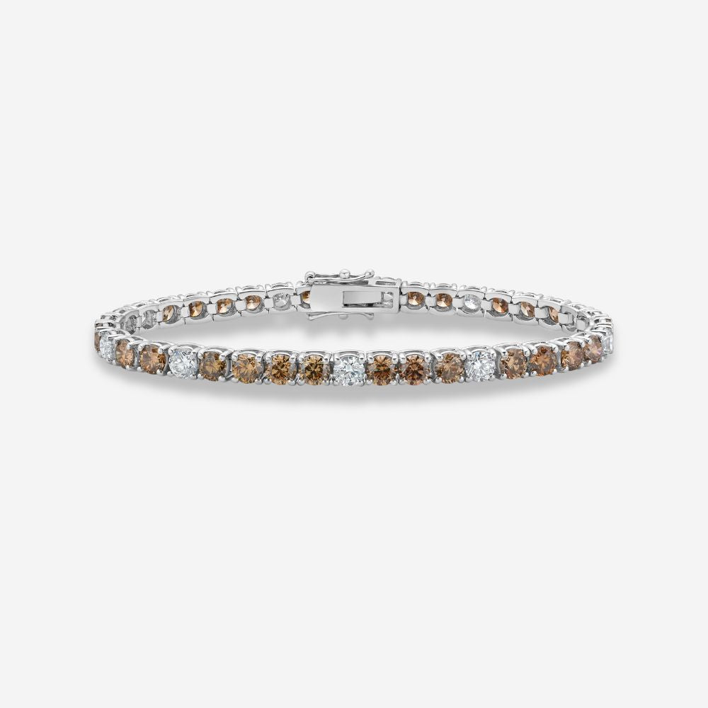 11.7ct Champagne Diamond Tennis Bracelet | Rare Colors by Namdar