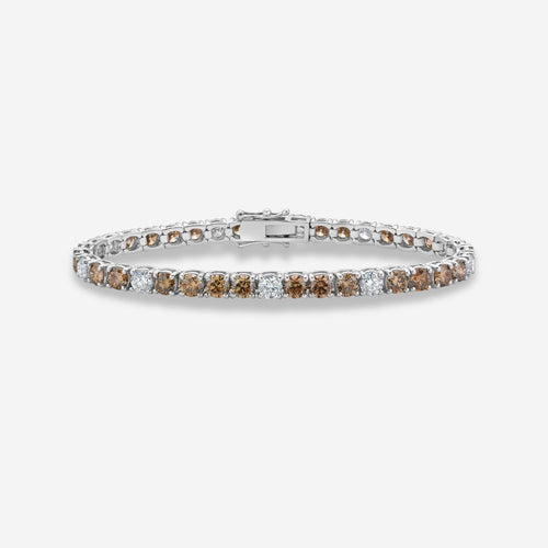 11.7ct Champagne Diamond Tennis Bracelet