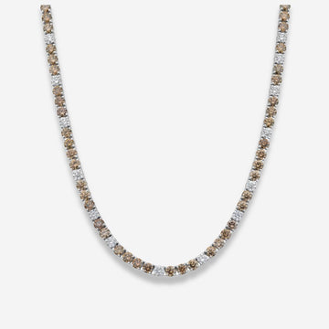 29.5ct Champagne Diamond Tennis Necklace