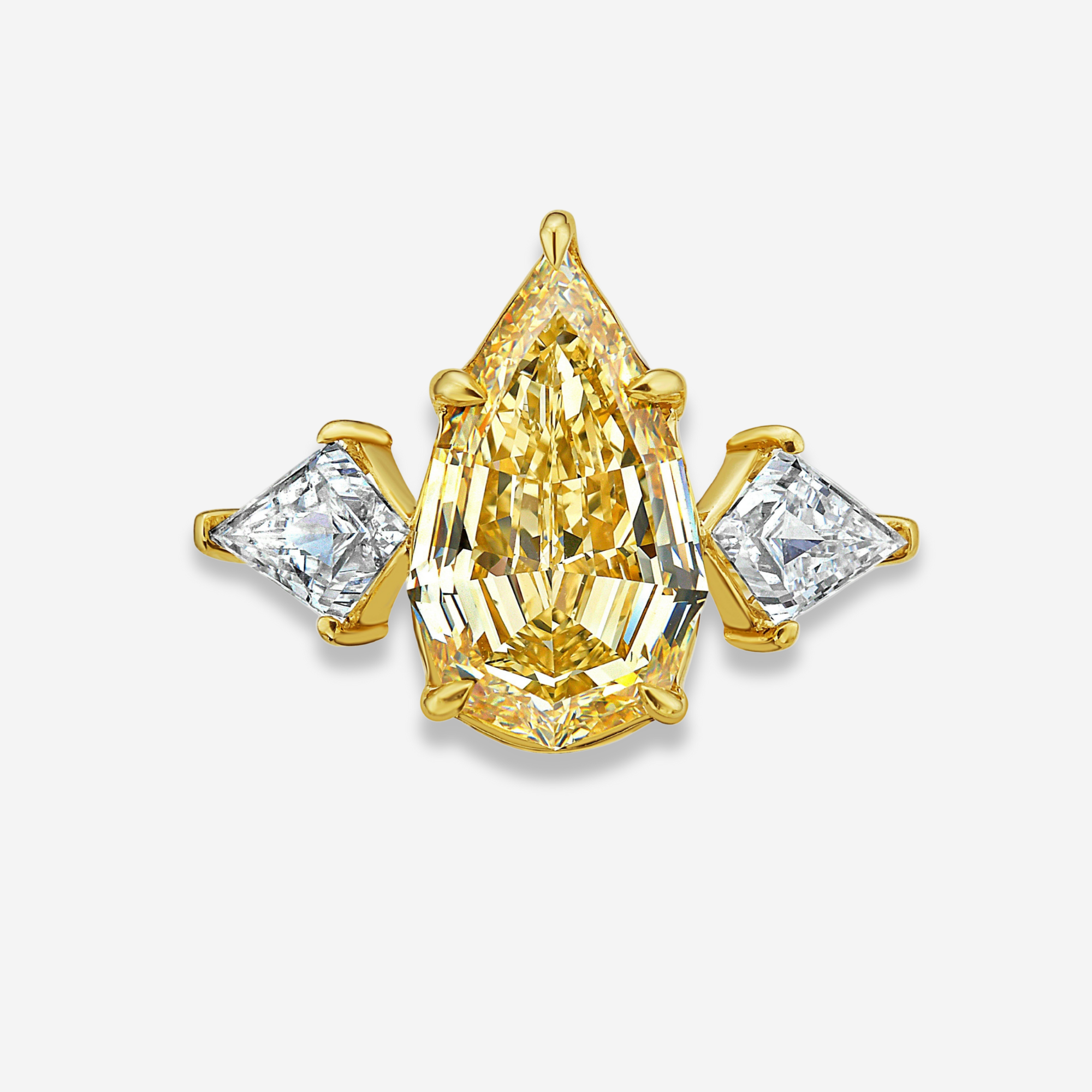 Rare Colors by Namdar 4ct Champagne Pear diamond engagement ring, New York City