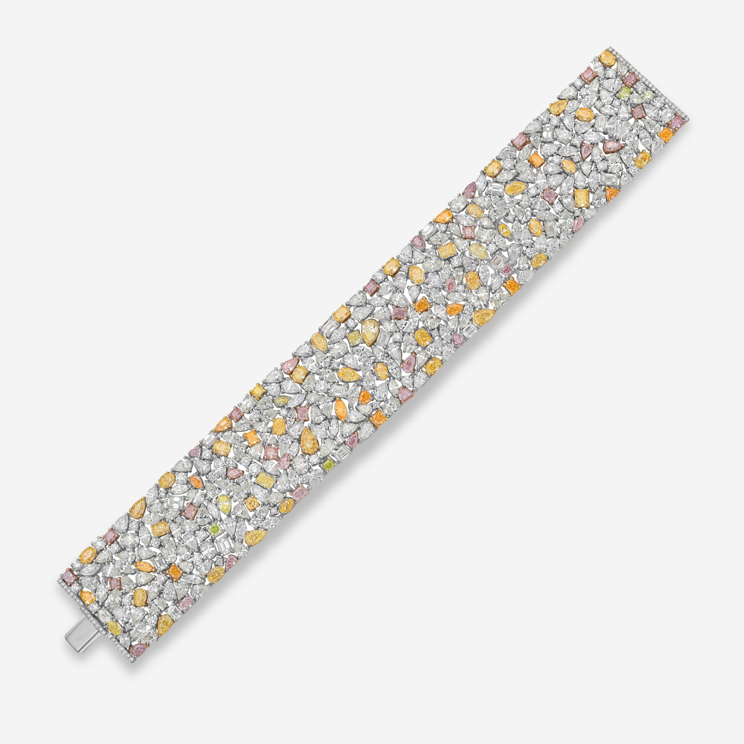 Natural Fancy White diamond bracelet — Rare Colors by Namdar NYC