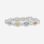 16 Carat Rare Multi Color Diamond Halo Bracelet