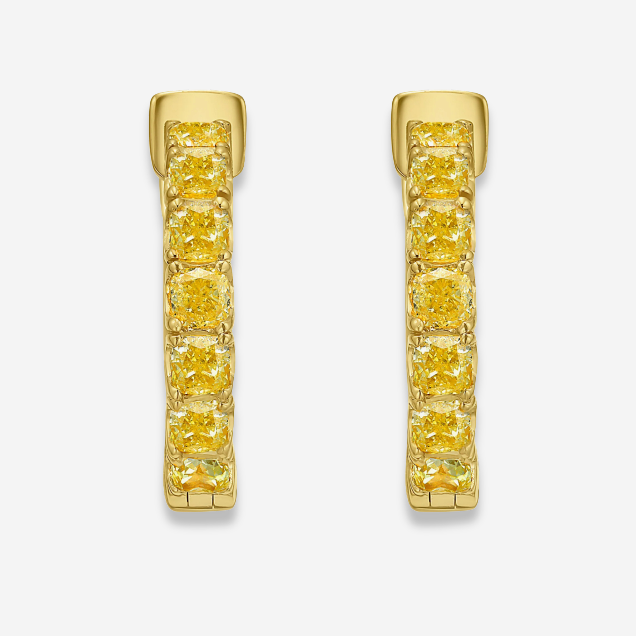 Yellow Diamond Mini Hoop Earrings