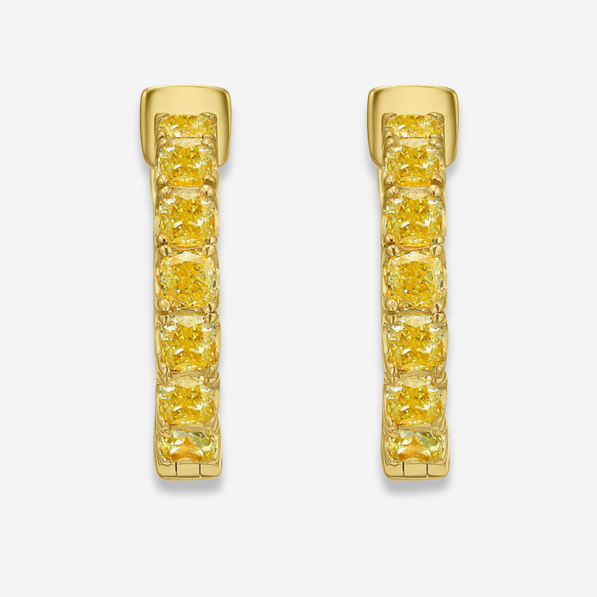 Yellow hoop earrings — color diamond specialists Rare Colors by Namdar