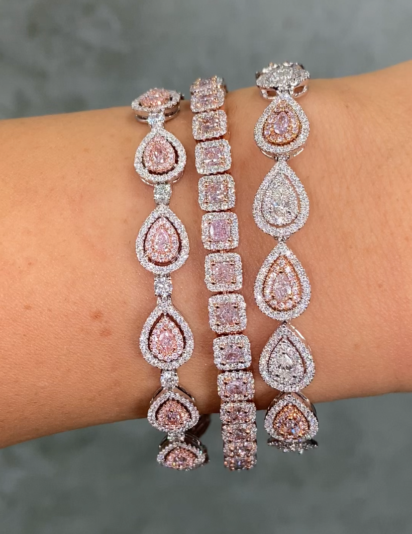 Natural Pink diamond bracelet — Rare Colors by Namdar NYC