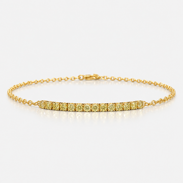 Fancy Yellow Diamond Bar Bracelet