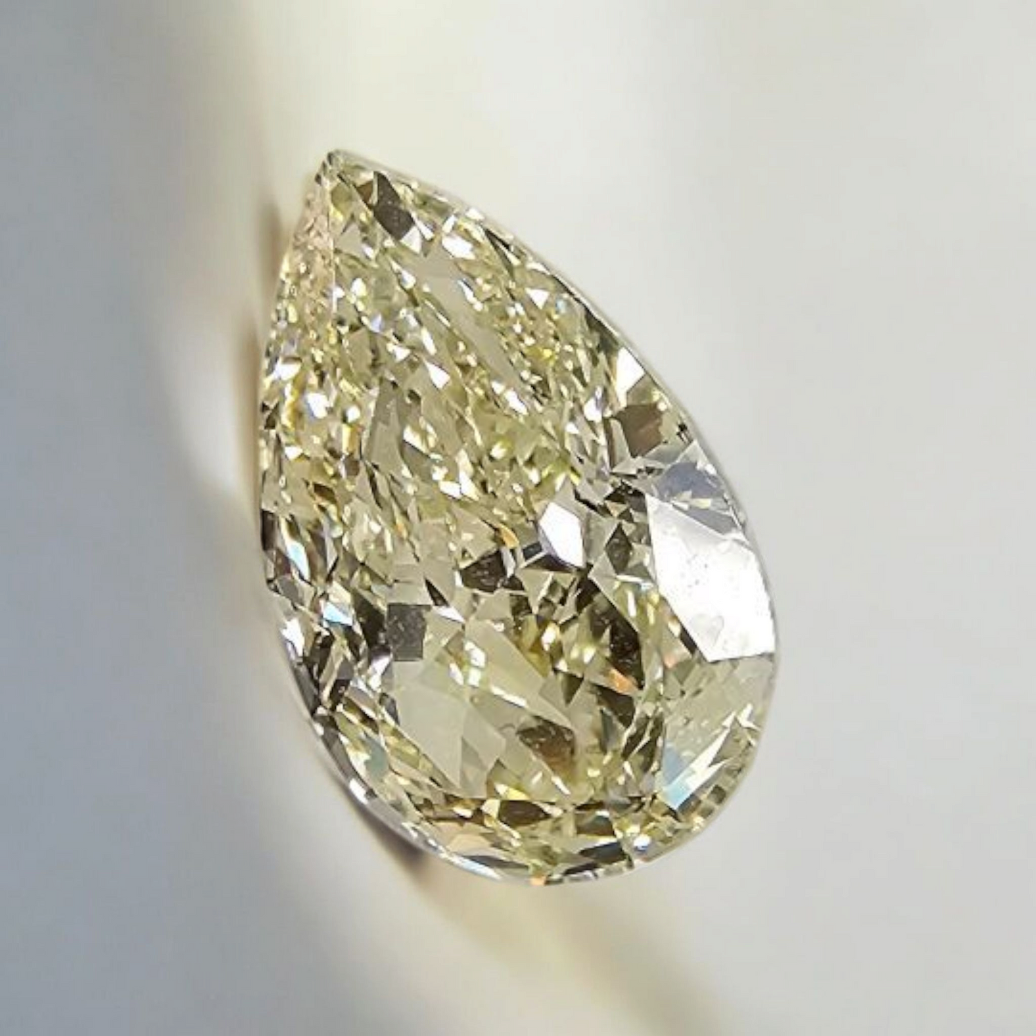GIA 5.50ct Light Yellow Pear diamond loose stone at Rare Colors by Namdar, 5th Avenue New York